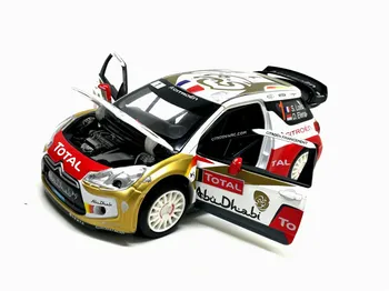1:26 Citroen DS3 WRC Lydinio Diecast Automobilio Modelį Traukti Atgal Žaislas Garso, Šviesos, Elektroninių Automobilio Modelį Vaikams, Žaislai Nemokamas Pristatymas 64493
