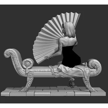 1/32 senovės fantazijos moteris kariai sėdėti Dervos pav Modelis rinkiniai Miniatiūriniai gk Unassembly Unpainted