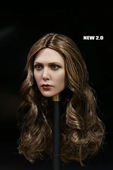 1:6 Masto Elizabeth Olsen Scarlet Ragana Galvos Skulptūra 3.0 Moterų Galvos Drožyba Modelis Žaislai, 12