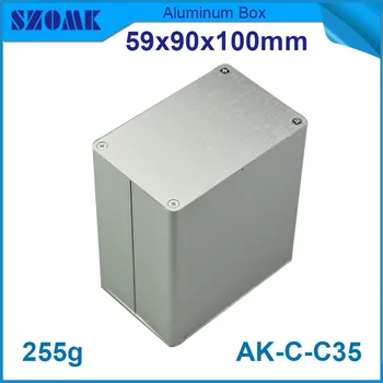 1 gabalas sidabrinis aliuminio ekstruzijos būsto diy elektronikos prietaisų atveju talpyklos 59*90*100mm 15498