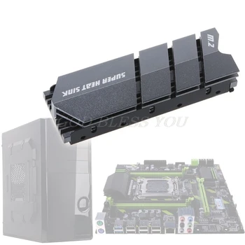 1 pasirinkite 2 M. SSD NVMe NGFF Šilumos Kriaukle Aliuminio Heatsink su Šiluminę Pagalvėlę M2 2280 SSD Kietąjį Diską, KOMPIUTERIO Šilumos Tarpiklis