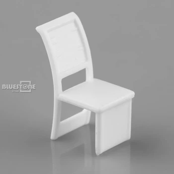 10 Rinkinių, Balta Apskritojo Stalo ir Kėdės Nustatyti 1/50 O Skalė - Pastato Modelis Medžiagos