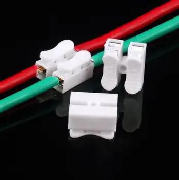 100vnt CH-2 greito prijungimo gnybtas, kabelis, jungtis jungtis, skiltyje paspaudus tipas jungiamojo LED lempos CH-2 vieta.