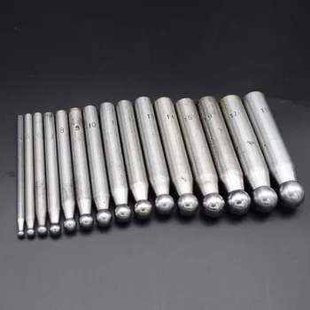 15vnt Plieno Dapping Štampus Juvelyrų, metalo apdirbimo Formuoti Formavimo Vejasi Įrankiai 92664