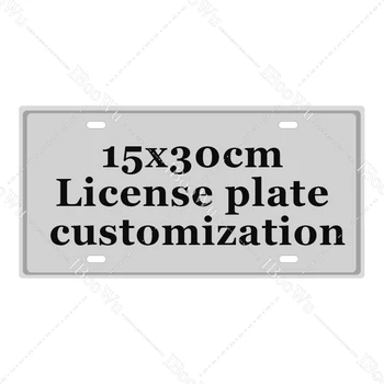 15x30cm Licencijos Plokštės Pritaikymas Reguliariai arba Retro Stiliaus Automobilių Skaičius Derliaus Metalo Plakatas 159338
