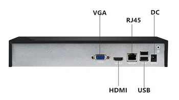 16CH*5MP H. 265 NVR Tinklo Skaitmeninis Vaizdo įrašymo įrenginys 1 SATA MAX 8 TB Onvif CMS XMEYE P2P Debesis CCTV Saugumo