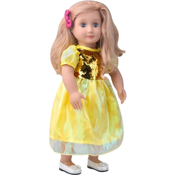 18-colių Mergaičių lėlės suknelė Princesė Burbulas Blizga visa suknelė tinka 40-43 cm Berniuko, lėlės Amerikos lėlės drabužių, žaislų priedai c876 4206