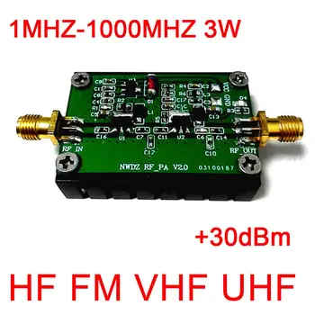 1MHZ - 1000MHZ 3W 35DB HF VHF UHF FM siųstuvas Plačiajuostį radijo DAŽNIŲ galios Stiprintuvo Už Kumpis Radijo Walkie talkie Trumpųjų bangų nuotolinio