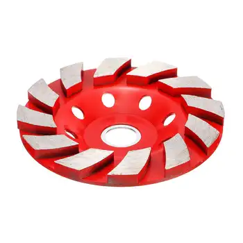 1Pc 100mm/5mm storio Spiralės tipo Segmento Diamond Ratų Disko Dubenį Šlifavimo Taurės Betono, Granito, Marmuro Poliravimo Šluostės