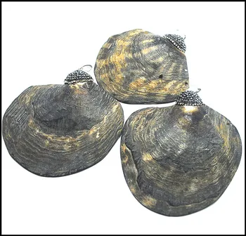 1pcNatural Žaliavos jūros, juodosios lūpų shell pakabučiai su kalnų krištolas ekologinės juvelyrikos dizaino romantiška papuošalai išvados