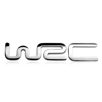1Pcs WRC Lipdukas Emblema Geriausiai Electroplate Metalo Ženklelis Automobilių Kėbulo Kamieno Dangčio Auto Lipdukai Lipdukas Emblema