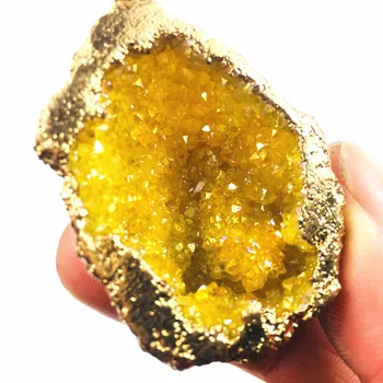 2 vnt. Aukštos kokybės Tibeto kvarco kristalo geode išskirtinį mineralinį pavyzdys raganavimas gydymo 98658
