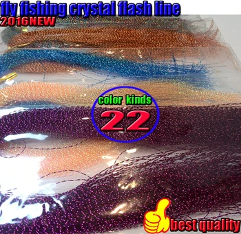 2016NEW suvilioti linija 22kinds spalva musė crystal flash linija 6bag/daug jig žvejybos linijos ilgis 30CM 143019