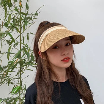 2019 m. Vasarą, Paprastų Moterų skrybėlės Kortelės bžūp saulės kepurės Snapeliu vientisos spalvos Mados Kvėpuojantis Saulės Pavėsyje Skrybėlę Ponios Elegantiškas Prašmatnus Womens 4829