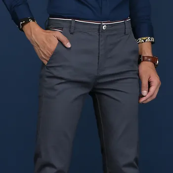 2019 Naujo Dizaino Vyrų kelnės Atsitiktinis hombres pantalones Medvilnės Slim Ziajać Tiesios Kelnės Mados Verslo Kelnės Vyrams Plius Dydis 58281