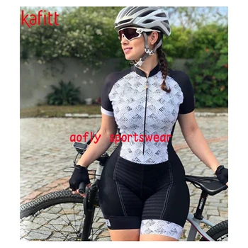 2020 kafitt moteriški drabužiai dviračių rinkiniai Triatlonas kostiumas trumpomis Rankovėmis skinsuit Rinkiniai Skinsuit Maillot Ropa Ciclismo jumpsuit