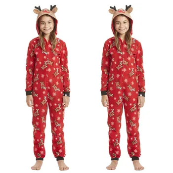 2020 Kalėdos Šeimos Atitikimo Pižamos Suaugusiųjų Kid Baby Šeimos Atitikimo Komplektus Sleepwear Elnias Romper Šeima Atrodo Atitikimo Jumpsuits