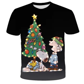 2020 Kalėdų T-shirt Vaikai Juokingas Mielas Animacinių filmų Kalėdų Vaikų Drabužiai Berniukams, Minkštas Patogus Trišakiai Vasaros trumpomis Rankovėmis Viršūnes 119938