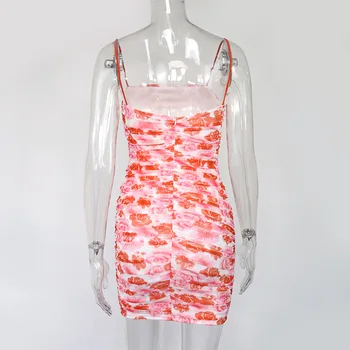 2020 m. Europos ir sk Amerikos ponios mados spausdinti plisuotos akių sling bag klubo suknelė 1466