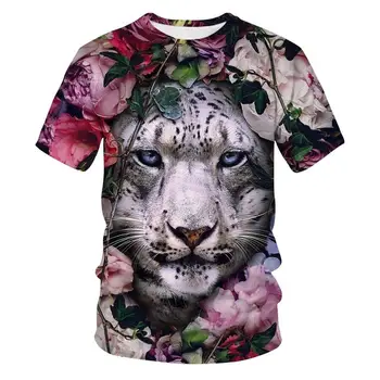 2020 m. Vaikų marškinėliai berniukas mergaičių 3D Atspausdintas Tigras T-shirts Liūtas Megztiniai vaikams Drabužių tigras Baby Cheetah Paauglys Drabužiai 179132