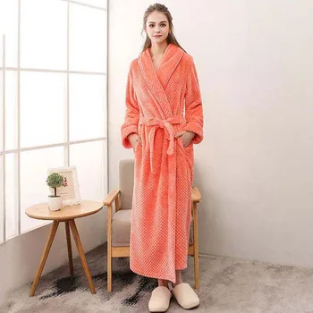 2020 M. Žiemos Nightgowns Chalatas Moterims Šiltas Storas Naktį Chalatai Sleepwear Vonia, Chalatas, Moterų Pižama Rudenį Homewear Ponios