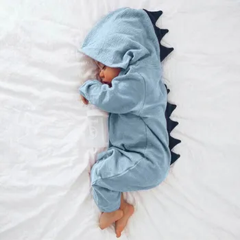 2020 mados baby girl drabužiai, kietas kūdikio romper dinozaurų gobtuvu romper jumpsuit berniuko, drabužiais 3/18M для новорожденных t5 112000