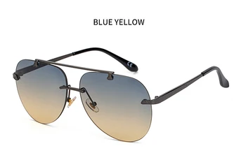 2020 NAUJAS Mados frameless rupūžė pilotas vyrų akiniai nuo saulės moterims prabangos tendencija didelis rėmas prekės UV400 akiniai nuo saulės Oculos De Sol