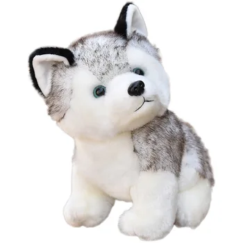 20cm mielas pliušinis žaislas šuo haskis minkšti kimštiniai pliušinis gyvūnų vaikams, lėlės, pūkuotas berniukas mergaitė gimtadienio dovana WJ518