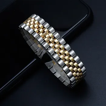 20mm Nerūdijančio plieno watchbands sidabro aukso moterų apyrankė Tinka RX Austrių perpetual datejust serijos dirželis 87311