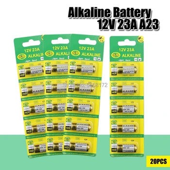 20pcs/pak šarminis sausas baterija 23a 12v elektroninis žaislas vienkartiniai bateria 8F10R 8LR23 CA20 A23 L1028 23AE žiūrėti batteri 196256