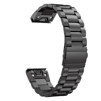 26mm Nerūdijančio Plieno Watchband Wriststrap Garmin Fenix6X 6 6S Pro 5X 5 5S Plius 3 HR 20 22mm Lengvai Tilptų Greito Atleidimo wirstband 11443