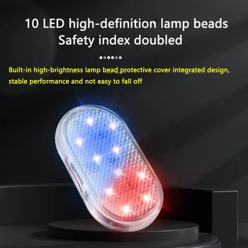 2vnt Automobilių Openning Durų Įspėjamoji Lemputė Universalus LED Saugos Signalo Lempa Su Magnetiniu Belaidžio Anti-susidūrimo Flash Signalas Žibintų