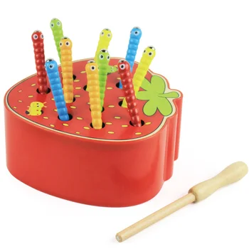 3D Matematikos mokymas Montessori Žaislai Vaikams, Mediniai Magnetiniai Stick Sugauti Širdys Spalvų Pažinimo Interaktyvus Mediniai Žaislai Vaikams 86186