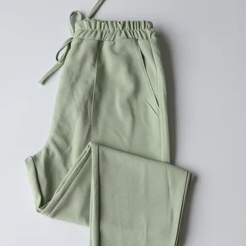 4 Spalvų Moteriškų Kelnaičių Naujas Medvilnės Skalbiniai Vasaros Kelnės Kelnės Elastinga Aukštos Juosmens Korėjos Capris Lengvas Haremas Pants Plus Size 19057