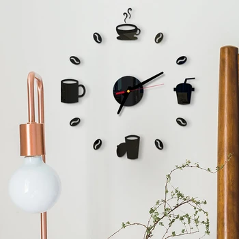 40cm Diam 3D Veidrodis, Sieninis Laikrodis Lipni Šiuolaikinės Išjungti Akrilo Meno Analoginis Virtuvė 