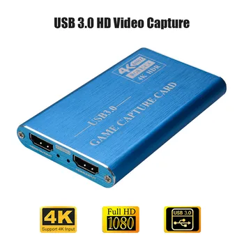 4K HDMI Žaidimo Video Capture Card USB3.0 1080P Grabber HDMI Dongle Užfiksuoti Kortelės OBS Užfiksuoti Žaidimas Užfiksuoti Kortelės Live Transliacijos 45118