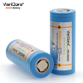 4PCS VariCore 26650 įkrovimo 26650A ličio baterija, 3.7 V 5100mA 26650-50A Tinkamas Taikomų elektroninių cigarečių