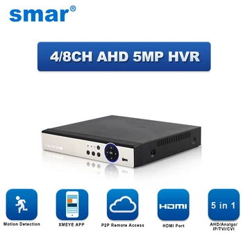 5 in 1 4CH 8CH Saugumo CCTV DVR HAINAUT 5MP 4MP 3MP 1080P H. 264 Hibridinis Vaizdo įrašymo už HAINAUT TVI CVI Analoginis IP Kameros Onvif IP 5MP