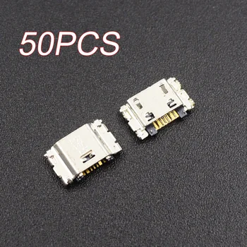 50pcs Micro USB Įkrovimo lizdas Jack Jungtis 7Pin Samsung J5 SM-J500 J1 SM-J100 J100 J500 J5008 J500F J7 J700 J700F J7008
