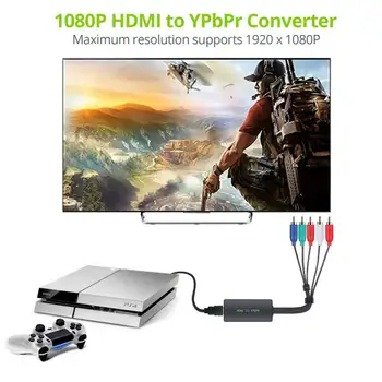 5RCA RGB Component YPbPr Vaizdo +R/L Audio Adapteris Keitiklis PS3 360 HDTV Monitorius, Projektorius HDMI suderinamus 130997