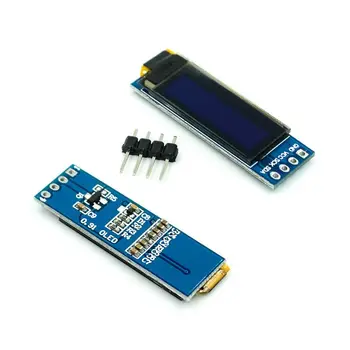 5VNT/DAUG 0.91 colių 12832 baltos ir mėlynos spalvos 128X32 OLED LCD LED Ekrano modulis 0.91