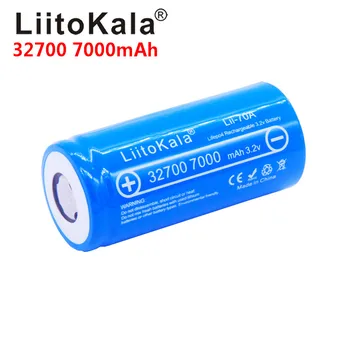 6pcs LiitoKala 32700 ląstelių lifepo4 7000 mah 3.2 V įkrovimo baterija (akumuliatorius su flat top LiFePO4 žibintuvėlį 32700 baterija 6500 120384