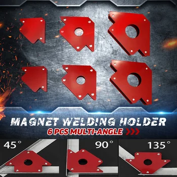 6pcs Multi-kampas Magnetas Suvirinimo Turėtojas Rodyklių Magnetinis laikiklis Suvirinimo Magnetas 2x9lbs 2x 25 £ 2x 25 £ Mig Įrankiai