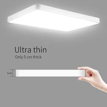 72W Ultra Plonas Aikštėje LED Lubų Žemyn Šviesos Vonios kambarys, Virtuvė, Gyvenamasis Lempos Diena/Šilta Balta Pritemdomi