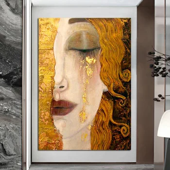 Abstrakti Gustav Klimt Ašara Aliejaus Tapybai Klasikinis Plakatų ir grafikos Meno Sienos Nuotraukas Cuadros už Kambarį Namų Dekoro 5224