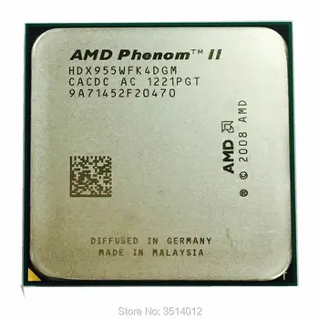 AMD Phenom II X4 955 3.2 GHz, 95w Keturių Branduolių CPU Procesorius HDX955WFK4DGM/HDX955WFK4DGI Socket AM3 76625
