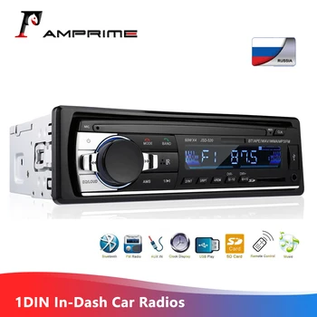 AMPrime 1Din Automobilio Radijo Stereo Bluetooth Nuotolinio Valdymo Kroviklis, telefonas, USB/SD) Audio MP3 Grotuvas 1 DIN In-Dash 12V Automobilio Audioradio 23746