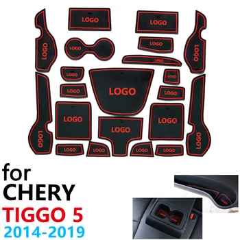 Anti-Slip Gumos Puodelio, Pagalvėlės, Durų Groove Kilimėlis Chery Tiggo 5 Grand Tiggo5~2019 Reikmenys, Automobilių Lipdukai kilimėlis telefono 78962