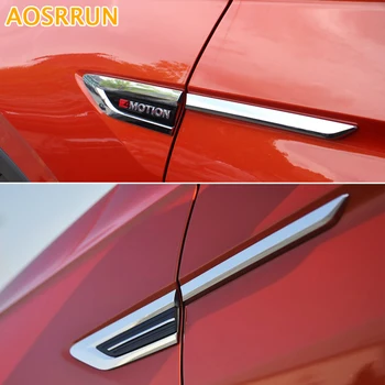 AOSRRUN Automobilių Reikmenys, automobilių stilius 4PCS ABS Išorinės pusės Sparnas Priekinių Durų Padengti Apdaila Volkswagen VW Tiguan 2017 MK2 104704