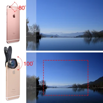 Apexel Optic Pro Objektyvą 18MM HD Wide Angle mobiliojo Telefono Kameros Objektyvo Rinkinys 2X Daugiau galimybių 